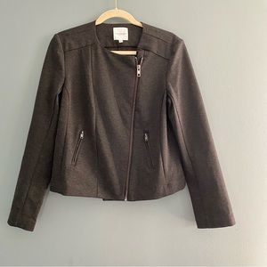 Catherine Malandrino Runway Style Grey Bomber Jacket Sz L